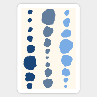 Modern abstract organic polka dots in sea blue tones Sticker